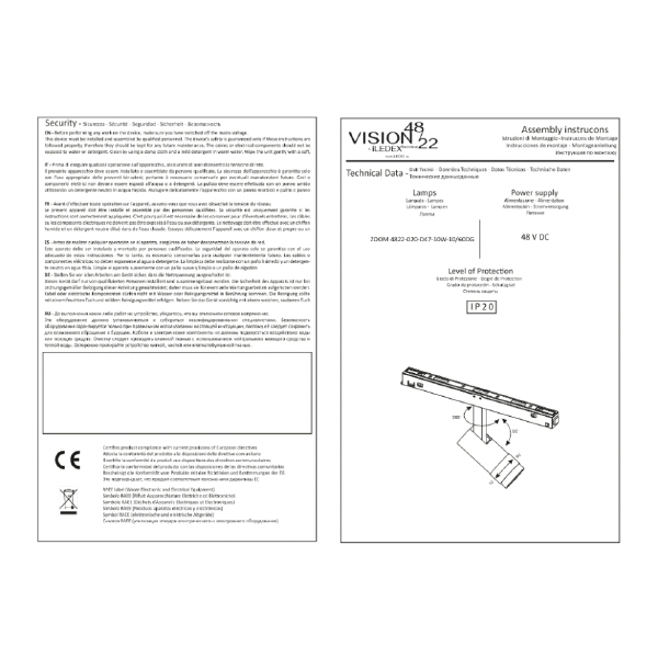 Трековый светильник VISION48/22 ZOOM 4822-020-D47-10W-10/60DG-4000K-BK