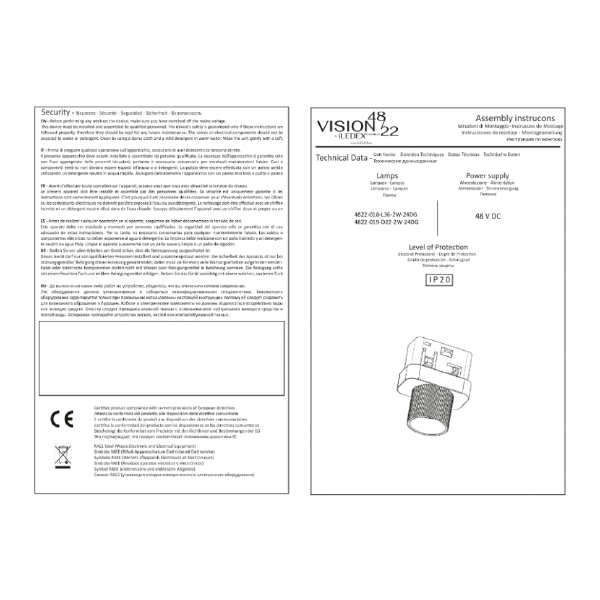 Трековый светильник VISION48/22 4822-019-D22-2W-24DG-4000K-BK