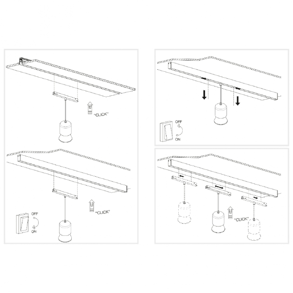 Трековый светильник VISION48/22 4822-015-D72-8W-38DG-3000K-BK