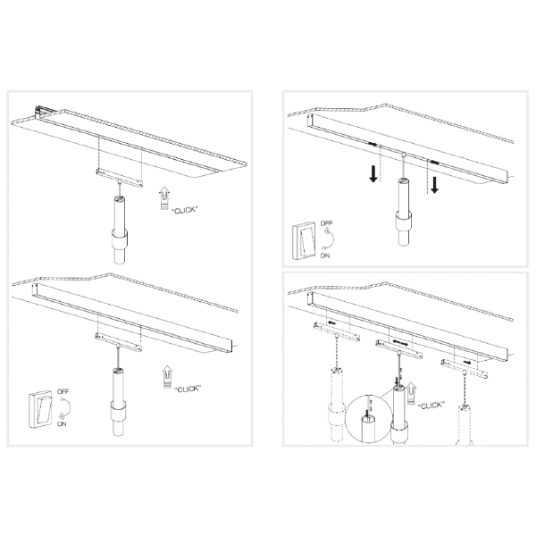 Трековый светильник VISION48/22 4822-014-H320-12W-24DG-4000K-WH