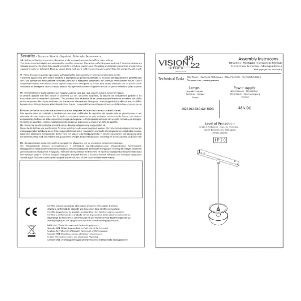 Трековый светильник VISION48/22 SMART 4822-012-D80-6W-38DG-WH