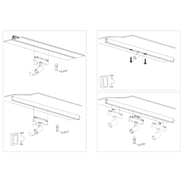 Трековый светильник VISION48/22 SMART 4822-011-D45-8W-38DG-BK
