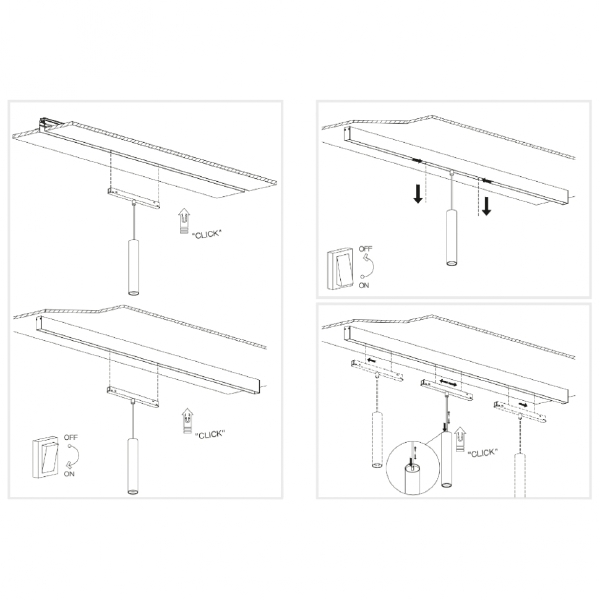 Трековый светильник VISION48/22 SMART 4822-008-H300-10W-24DG-WH