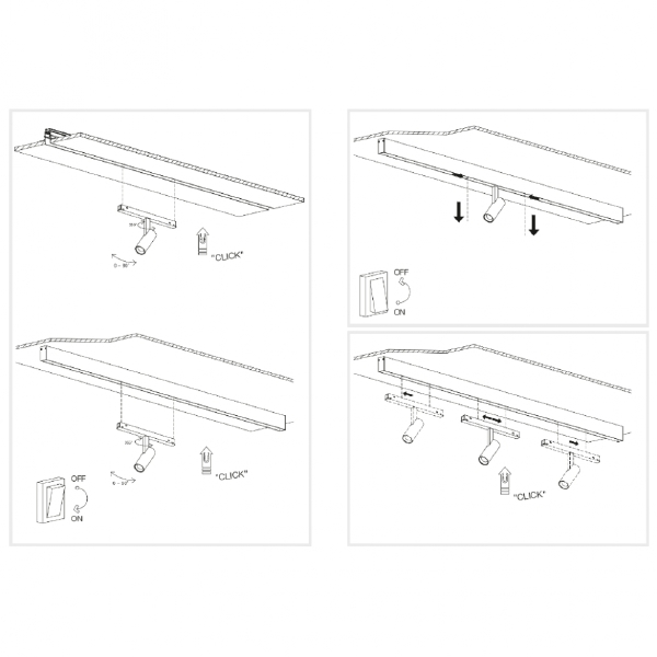 Трековый светильник VISION48/22 4822-006-D55-18W-38DG-3000K-BK