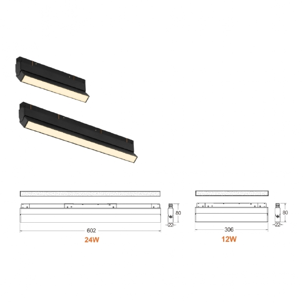 Трековый светильник VISION48/22 SMART 4822-004-L300-12W-110DG-BKмагнитный трековый светильник iLEDEX TECHNICAL VISION SMART 4822-004