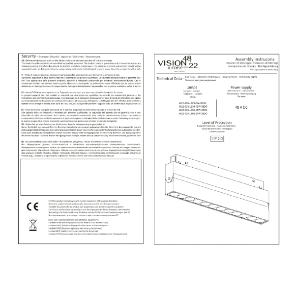 Трековый светильник VISION48/22 4822-003-L120-6W-38DG-4000K-BK