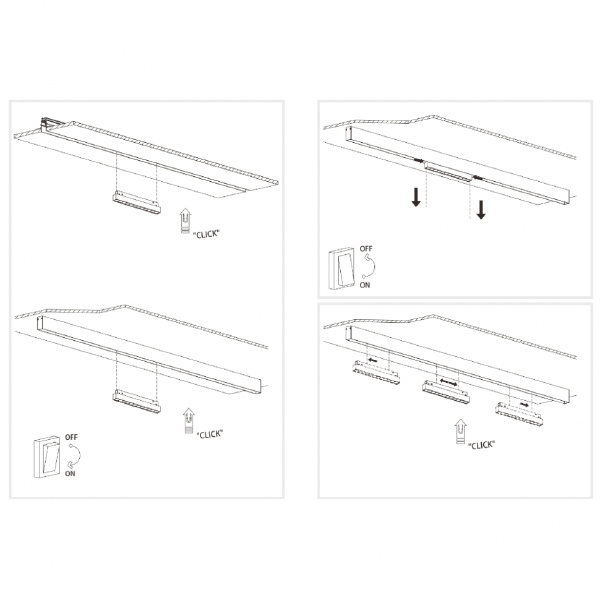 Трековый светильник VISION48/22 4822-002-L235-12W-38DG-3000K-WH