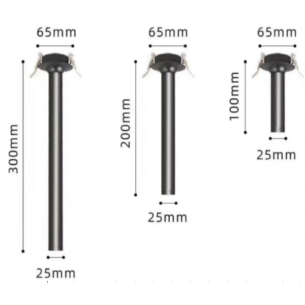 Встраиваемый светильник Telescope 999.3W-300 BK