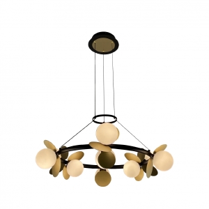 Подвесная люстра Savage C4641-9 MBK+SGD
