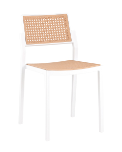 Стул пластиковый Milto 8059 white/beig