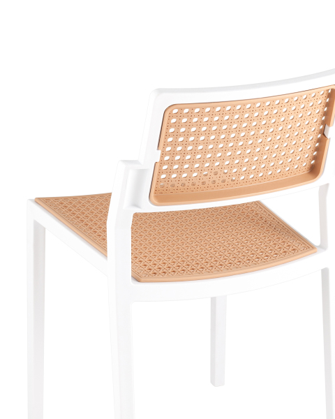 Стул пластиковый Milto 8059 white/beig