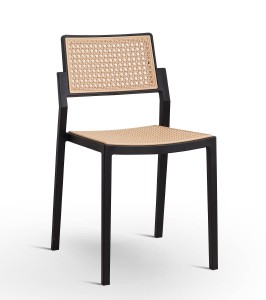 Стул пластиковый Milto 8059 black/beig