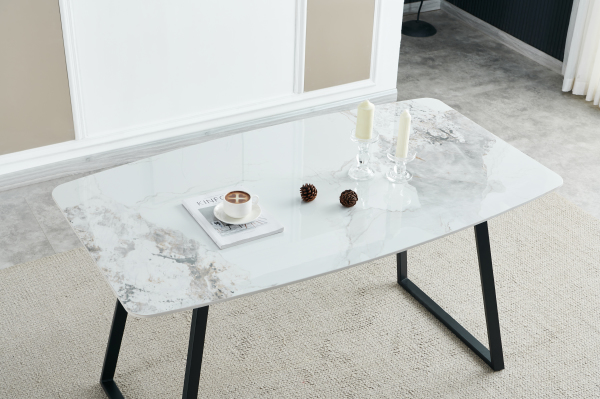 Кухонный стол Stool Group T-122Chanelwhitetop bl legs DUAL