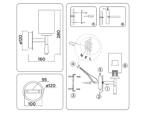 Настенное бра Modern LH56265