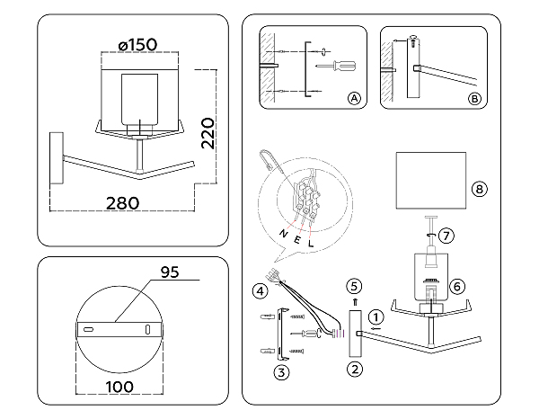 Настенное бра Modern LH57004