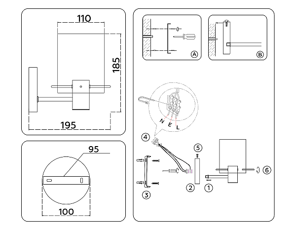 Настенное бра Modern LH57045