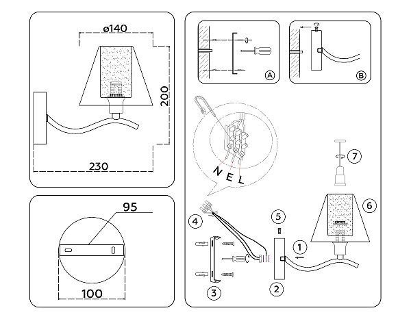 Настенное бра Modern LH57095