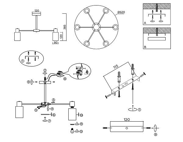 Потолочная люстра Modern TR9572