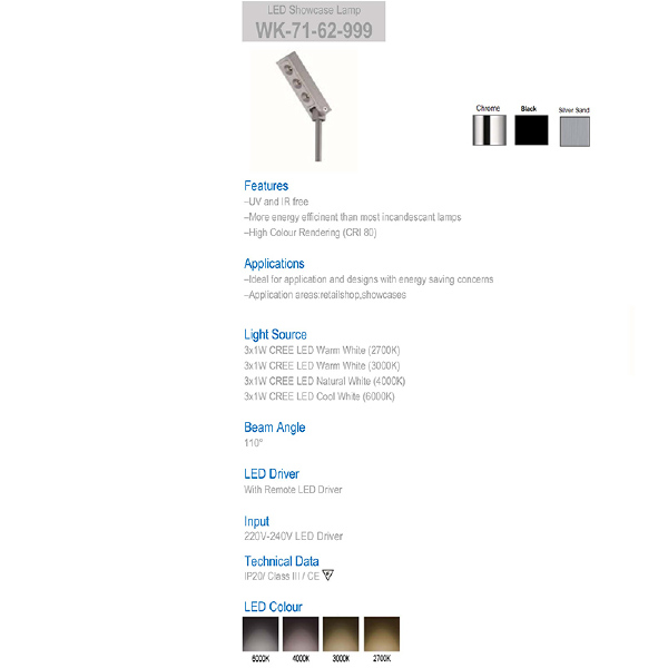 Мебельный светильник 7162 71-62-999 warm white silver
