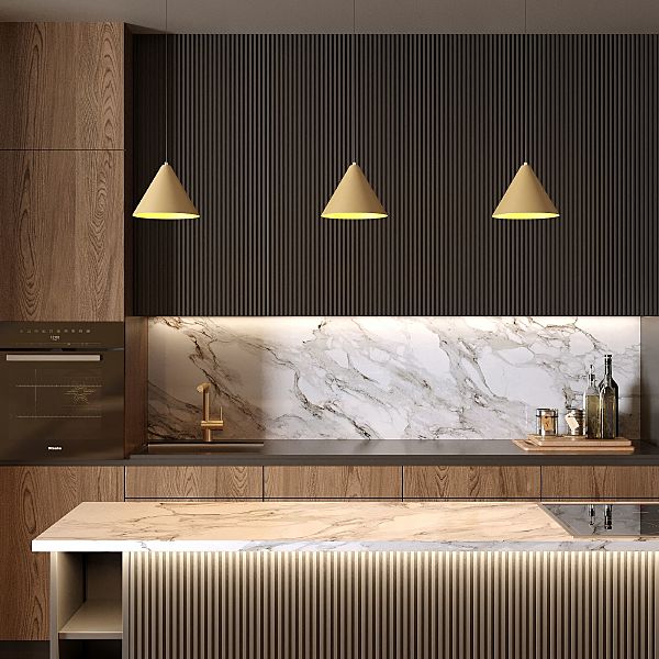 Светильник подвесной Conus 50316 LED 16W 3000K золотой