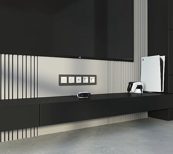 Рамка Slab бронза софт W0052963/ Рамка на 5 постов Slab (бронза софт)