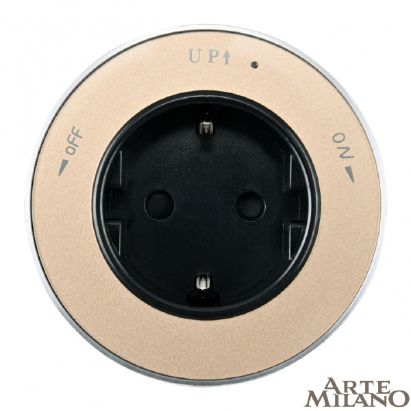Трековая розетка Am-track-sockets 380011TS/ES Gold