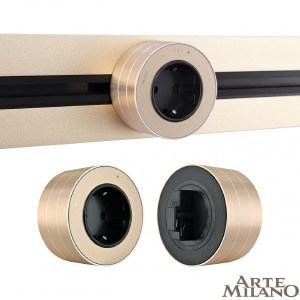 Трековая розетка Am-track-sockets 380011TS/ES Gold