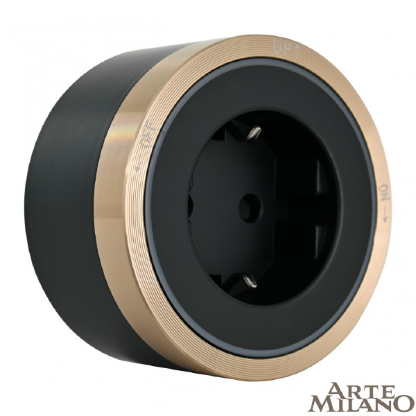 Трековая розетка Am-track-sockets 380066TS LED/ES Gold