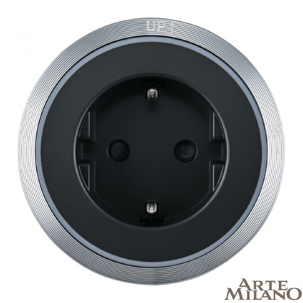 Трековая розетка Am-track-sockets 380066TS LED/ES Grey
