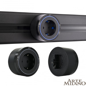 Трековая розетка Am-track-sockets 380066TS LED/ES Black