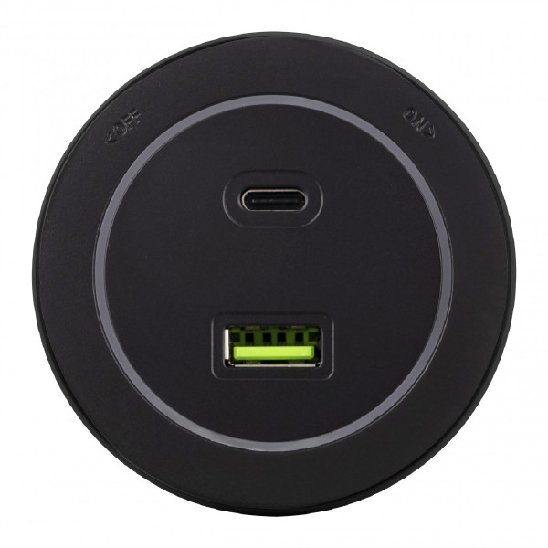 Трековая розетка Am-track-sockets-39 399731TS/USB-Type-C Black