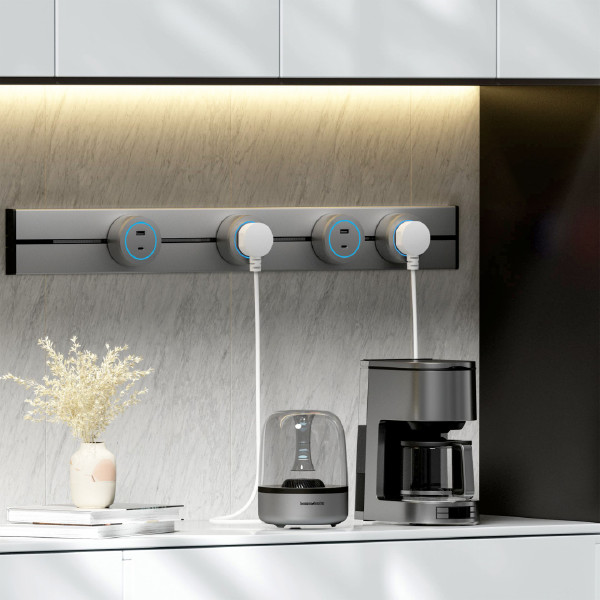 Трековая розетка Am-track-sockets-39 399731TS/USB-Type-C Grey