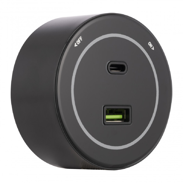 Трековая розетка Am-track-sockets-39 399732TS/USB-Type-C Black