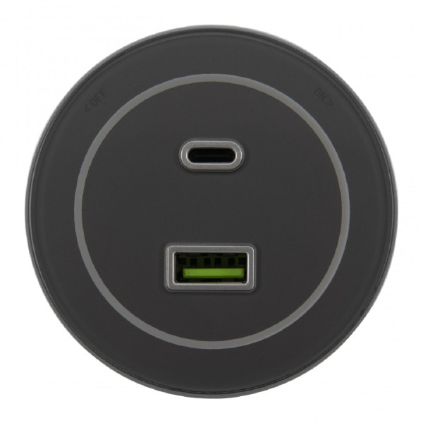 Трековая розетка Am-track-sockets-39 399732TS/USB-Type-C Silver