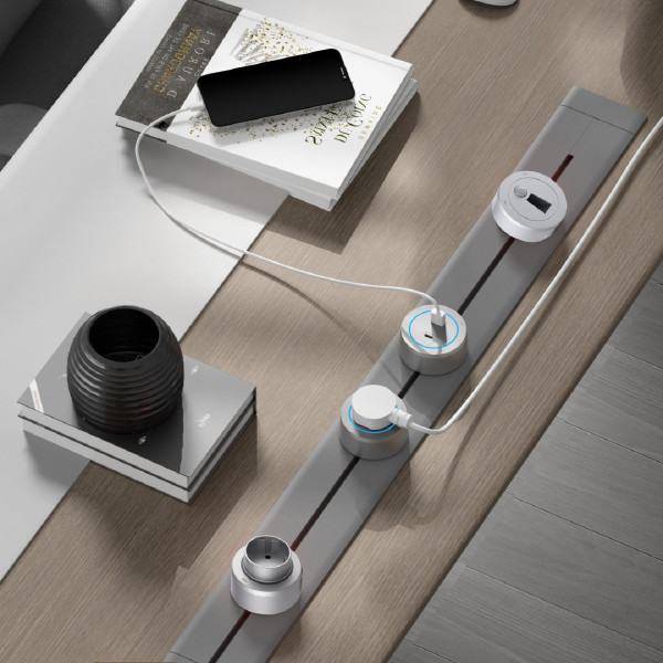 Трековая розетка Am-track-sockets-39 399732TS/USB-Type-C Grey