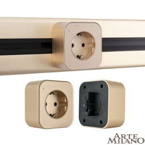 Трековая розетка Am-track-sockets 380022TS/ES Gold