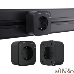 Трековая розетка Am-track-sockets 380022TS/ES Black