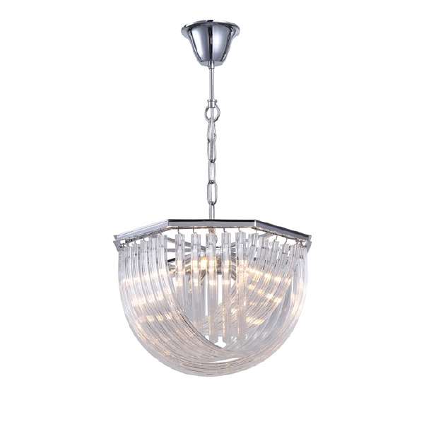 Подвесная люстра Murano Glass KR0116P-5R/A chrome