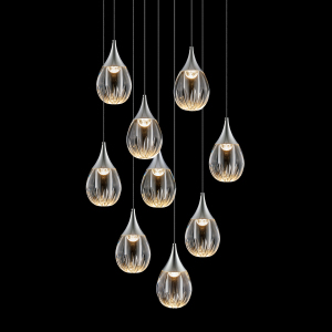 Светильник подвесной Stilla MD24001004-9A chrome/clear