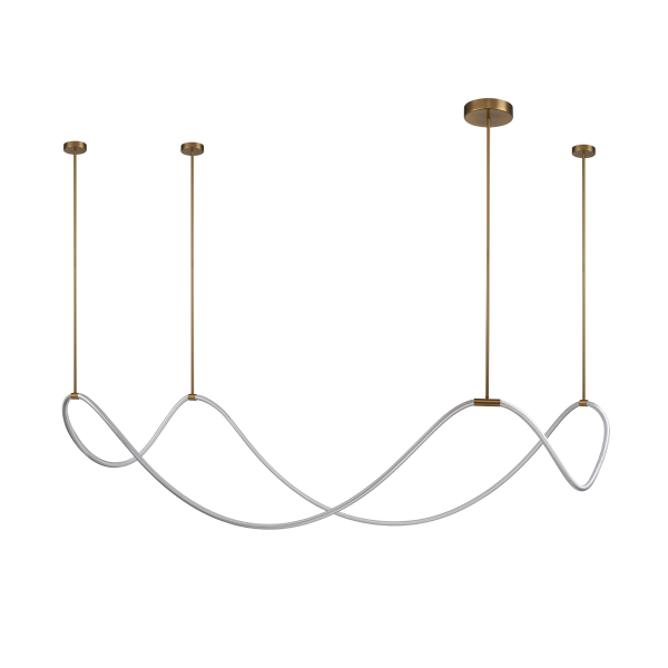 Люстра на штанге 10521 10521P brass/white