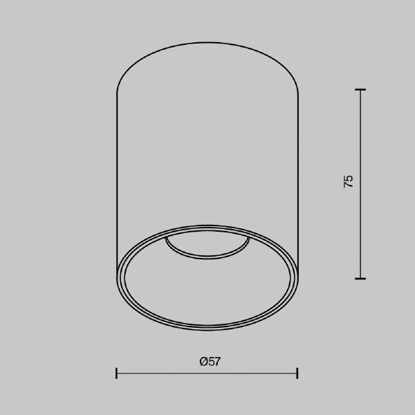 Накладной светильник Alfa LED C064CL-8W4K-RD-B