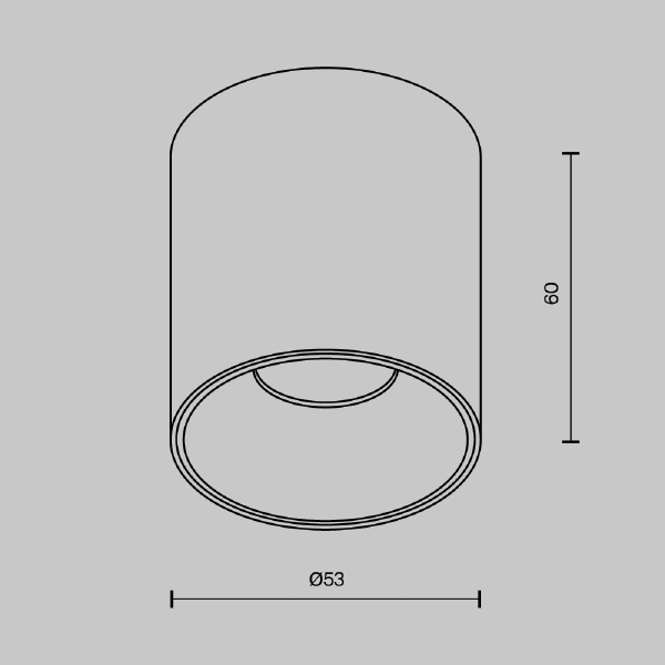 Накладной светильник Alfa LED C064CL-5W3K-RD-B