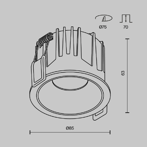Встраиваемый светильник Alfa LED DL043-01-15W3K-RD-W-1