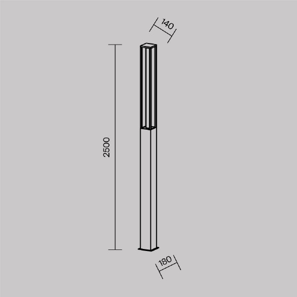 Уличный наземный светильник Expo O480FL-L25B3K