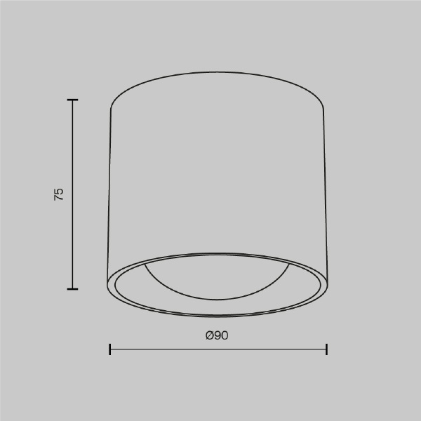Накладной светильник Lens C217CL-15W4K-W