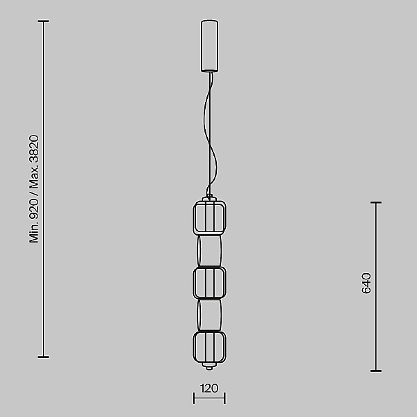 Светильник подвесной Ritmo MOD381PL-L30CH3K