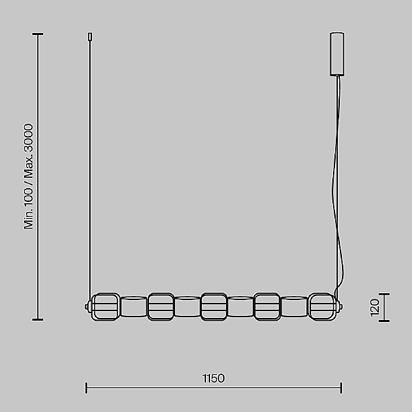 Светильник подвесной Ritmo MOD381PL-L45B3K