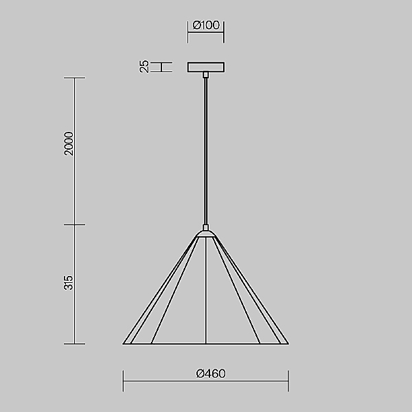 Светильник подвесной Felt Acoustic FR5479PL-01GR