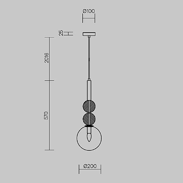 Светильник подвесной Sunspot FR5482PL-01BS2