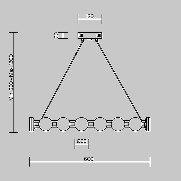 Подвесная люстра Collar FR6180PL-L32B